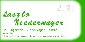 laszlo niedermayer business card